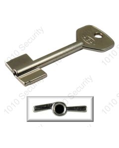 AGA double bitted piped key blank (11G) for 242 double throw lock 70mm - Asymmetrical profile