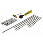 Complete Set of Titanium Punches with Handles and Holder