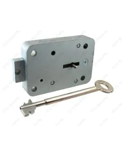STUV 4.19.92 lock with 2 x 120mm nickel-plated keys - with alternative bolt