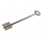 Mauer double bitted brass key blank for Variator B, Praetor B lock with oval bow 150mm