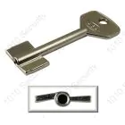 AGA double bitted piped key blank (11G) for 242 double throw lock 70mm - Asymmetrical profile
