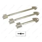 AGA double bitted key blank for 11 lever locks - Symmetrical profile