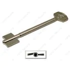 AGA double bitted key blank for 11 lever locks 120mm - Asymmetrical profile