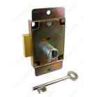 CT12 7 Lever post office lock with 2 x 42mm keys - Flanged and nozzled