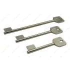 Single bitted key blank for Ross locks